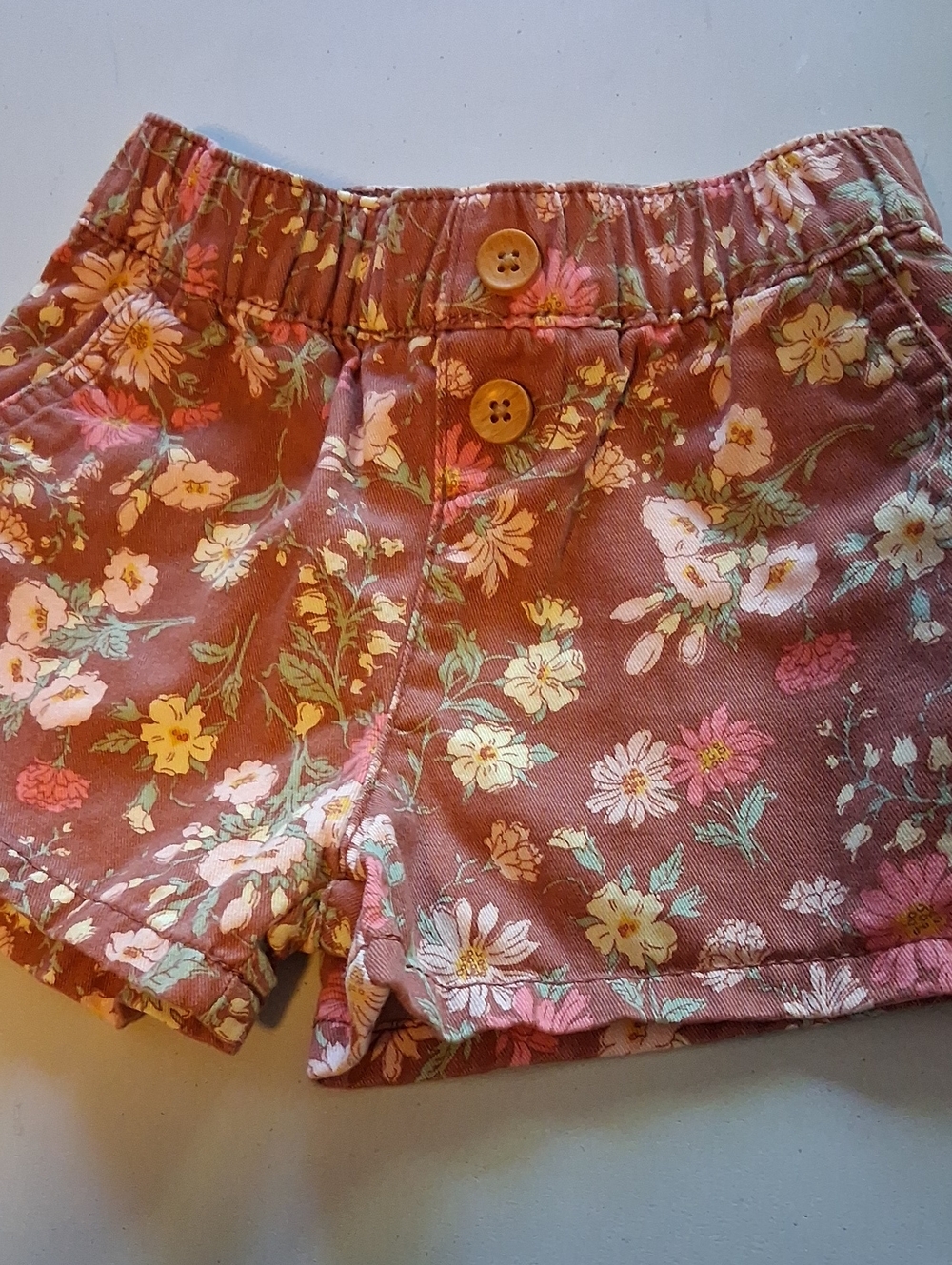 OshKosh B'gosh Rose Floral High-Waist Girls Shorts